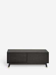 Rockett St George Black Mango Wood Leopard Print TV Unit - Image 5 of 7