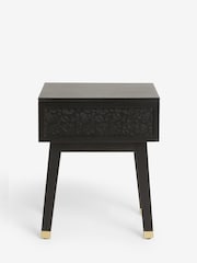 Rockett St George Black Leopard Print Bedside Table - Image 4 of 6