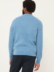 FatFace Calder Light Vintage Blue Crew Neck Knitted Jumper - Image 3 of 5