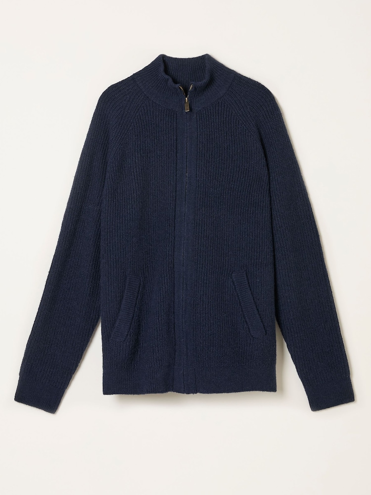 FatFace Harwick Navy Zip Through Bomber - Image 6 of 6