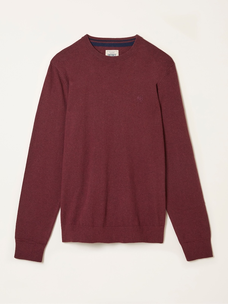 FatFace Rye Claret Crew Neck Knitted Jumper - Image 5 of 5 FatFace Rye Claret Crew Neck Knitted Jumper - Image 5 of 5