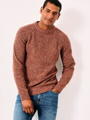 FatFace Hove Red Crew Neck Knitted Jumper - Image 1 of 5