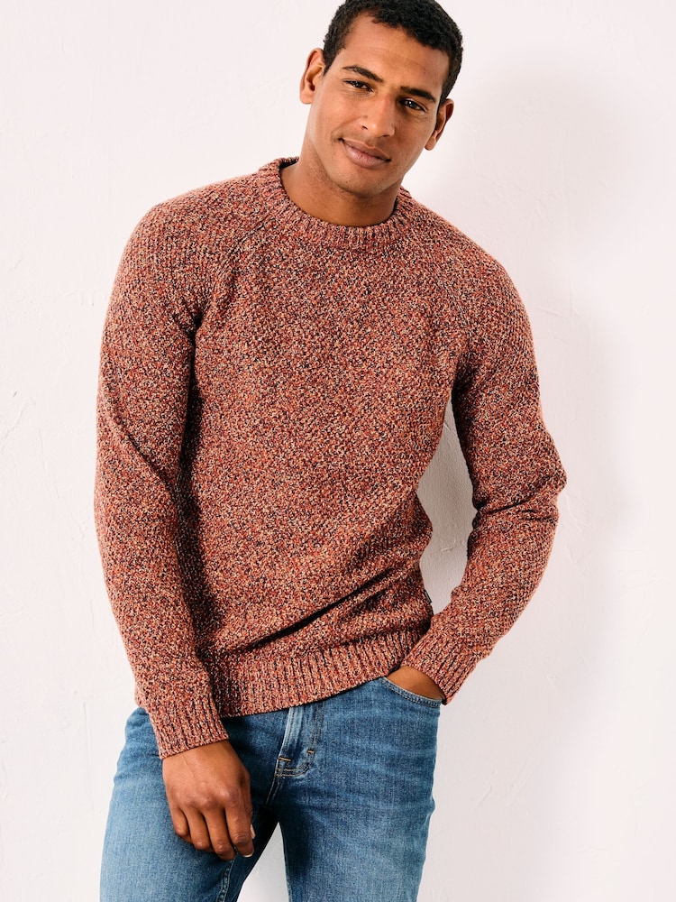 FatFace Hove Red Crew Neck Knitted Jumper - Image 1 of 5