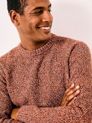FatFace Hove Red Crew Neck Knitted Jumper - Image 3 of 5