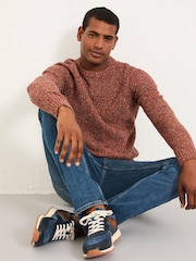 FatFace Hove Red Crew Neck Knitted Jumper - Image 4 of 5