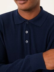 Polo de malha texturizada com botões FatFace - Imagem 4 de 5