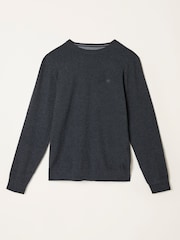 FatFace Rye Charcoal Grey Crew Neck Knitted Jumper - Image 5 of 5