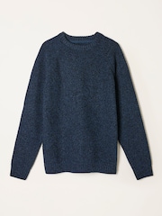 FatFace Hove Navy Crew Neck Knitted Jumper - Image 1 of 1