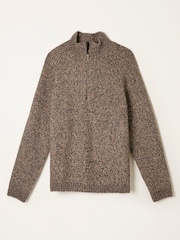 FatFace Williton Natural Half Neck Knitted Jumper - Image 1 of 6