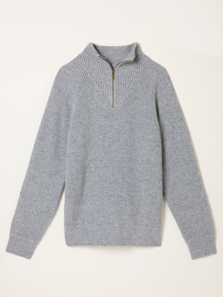 FatFace Harwick Grey Half Neck Knitted Jumper - Image 5 of 5 FatFace Harwick Grey Half Neck Knitted Jumper - Image 5 of 5