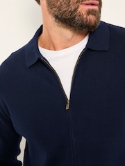FatFace Helston Navy Collar Knitted Cardigan - Image 3 of 5