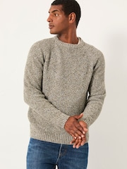 FatFace Hove Green Haze Crew Neck Knitted Jumper - Image 1 of 5