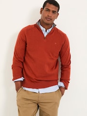 Terakota - FatFace Half Neck Knitted Jumper - Slika 1 iz 5