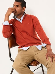 Terakota - FatFace Half Neck Knitted Jumper - Slika 3 iz 5