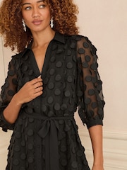 Preto - Vestido mini camisa Love & Roses 3D Spot - Imagem 4 de 4
