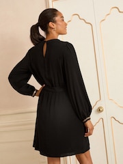 Love & Roses Black Sequin Trim Mini Dress - Image 4 of 4