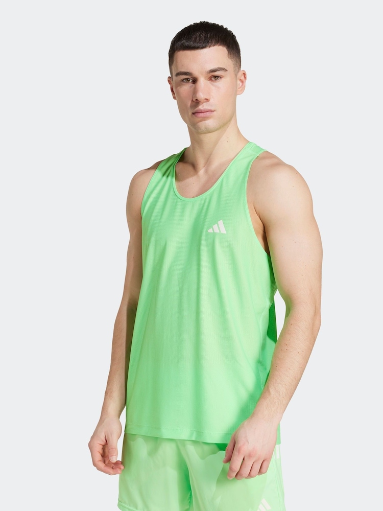 adidas Green Own The Run Tank Vests - Image 1 of 1 adidas Green Own The Run Tank Vests - Image 1 of 1