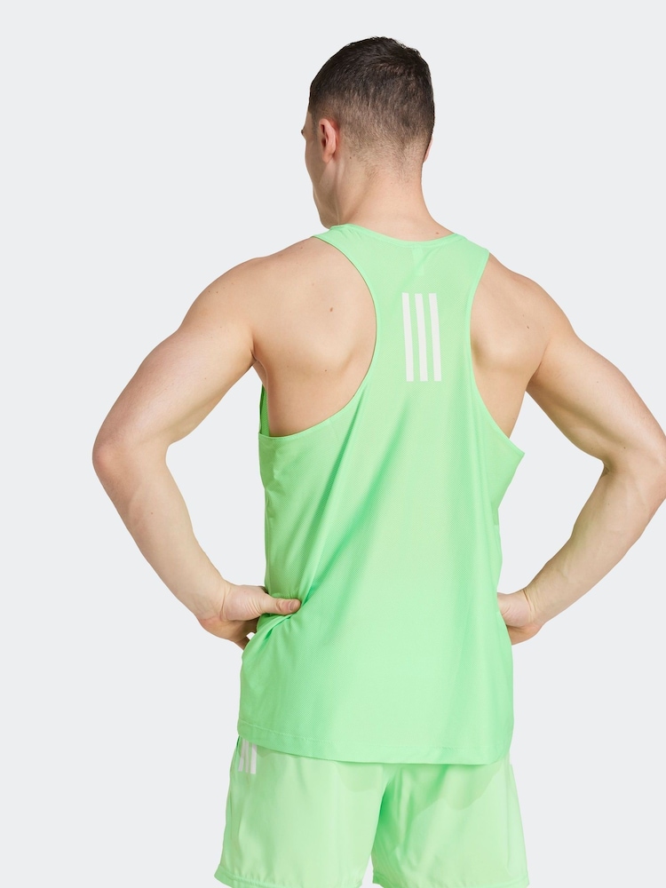 adidas Green Own The Run Tank Vests - Image 2 of 6 adidas Green Own The Run Tank Vests - Image 2 of 6