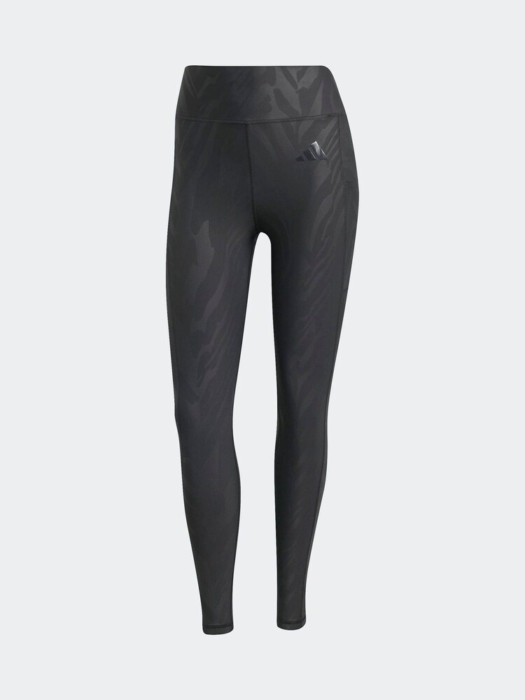adidas Black Optimé AOP Full-Length Leggings - Image 6 of 6 adidas Black Optimé AOP Full-Length Leggings - Image 6 of 6