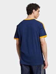 adidas Blue Light Adicolor Classics 3-Stripes 100% Cotton T-Shirt - Image 2 of 6