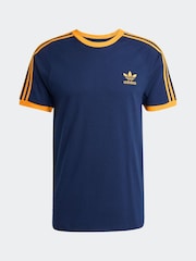 adidas Blue Light Adicolor Classics 3-Stripes 100% Cotton T-Shirt - Image 6 of 6