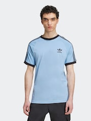 adidas Blue Sky Adicolor Classics 3-Stripes 100% Cotton T-Shirt - Image 1 of 6