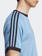 adidas Blue Sky Adicolor Classics 3-Stripes 100% Cotton T-Shirt - Image 5 of 6