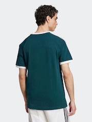 adidas Green Adicolor Classics 3-Stripes 100% Cotton T-Shirt - Image 2 of 6