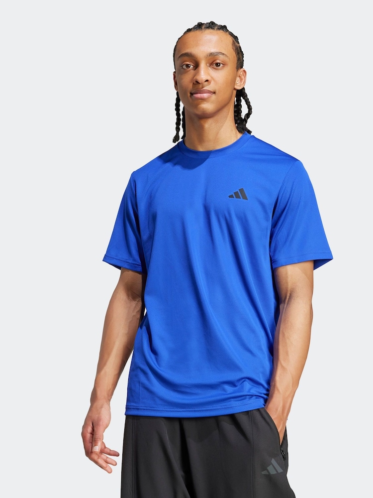 adidas Blue Train Essentials Training T-Shirt - Image 1 of 6