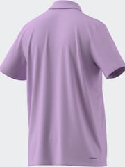 adidas Purple Train Essentials Training Polo Shirt - Image 3 of 3