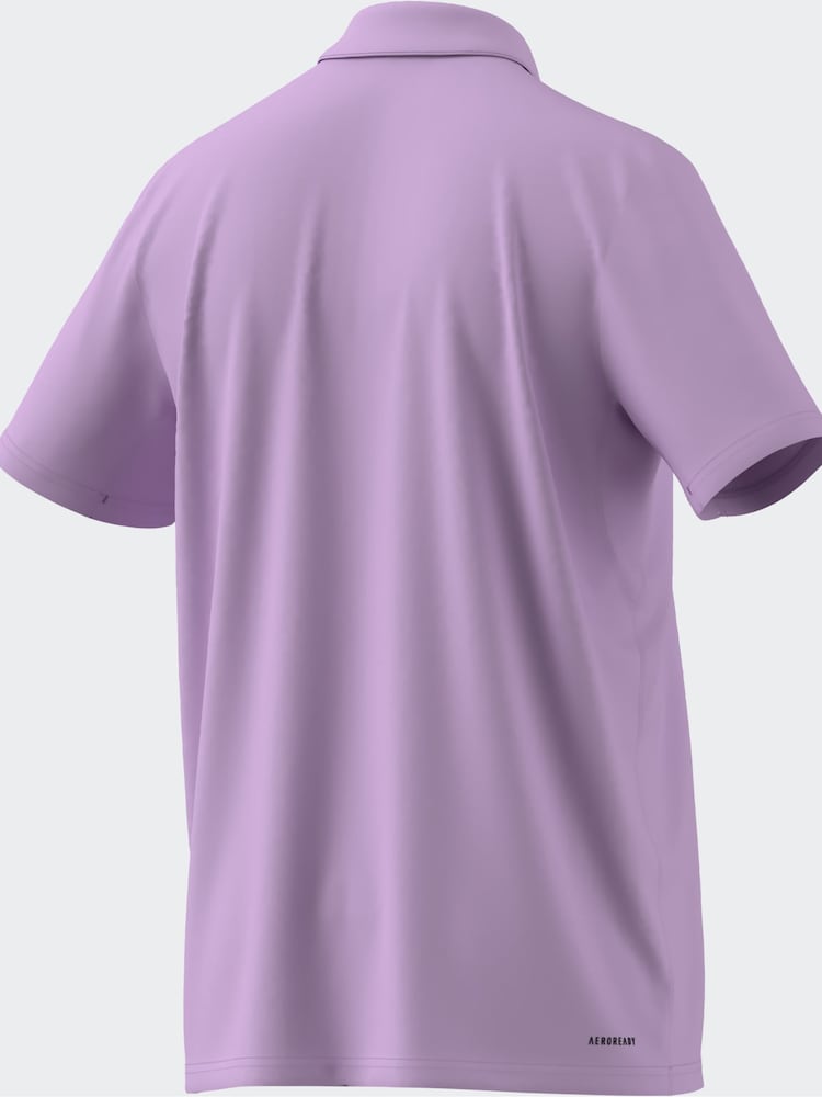 adidas Purple Train Essentials Training Polo Shirt - Image 3 of 3