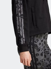 adidas Natural Nude Animal Print 3-Stripes High Rise Cotton Leggings - Image 4 of 6