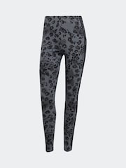 adidas Natural Nude Animal Print 3-Stripes High Rise Cotton Leggings - Image 6 of 6