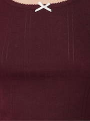Jigsaw Red 100% Cotton Pointelle Vest Top - Image 5 of 7