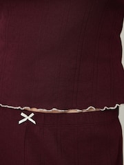 Jigsaw Red 100% Cotton Pointelle Vest Top - Image 7 of 7