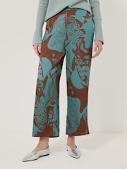 Jigsaw Blue Collage Stitch Detail Trousers - Image 1 of 7