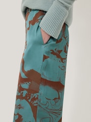 Jigsaw Blue Collage Stitch Detail Trousers - Image 2 of 7