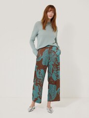 Jigsaw Blue Collage Stitch Detail Trousers - Image 3 of 7