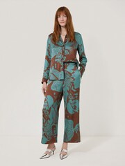 Jigsaw Blue Collage Stitch Detail Trousers - Image 4 of 7