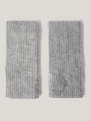 Jigsaw Grey Halo Cashmere Winter Mittens - Image 1 of 5