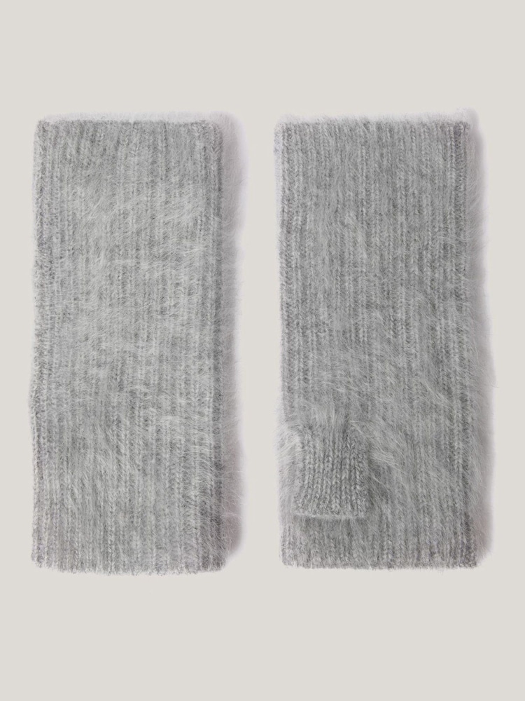 Jigsaw Grey Halo Cashmere Winter Mittens - Image 1 of 5