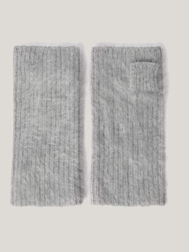 Jigsaw Grey Halo Cashmere Winter Mittens - Image 2 of 5