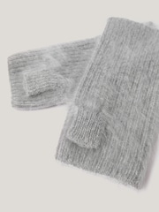 Jigsaw Grey Halo Cashmere Winter Mittens - Image 3 of 5