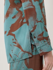 Jigsaw Blue Collage Stitch Detail Shirt - Image 4 of 7