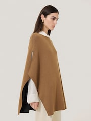 Jigsaw Brown Double Face Knit Poncho - Image 1 of 7