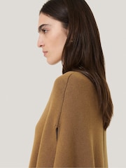 Jigsaw Brown Double Face Knit Poncho - Image 4 of 7