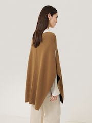 Jigsaw Brown Double Face Knit Poncho - Image 5 of 7