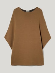 Jigsaw Brown Double Face Knit Poncho - Image 7 of 7