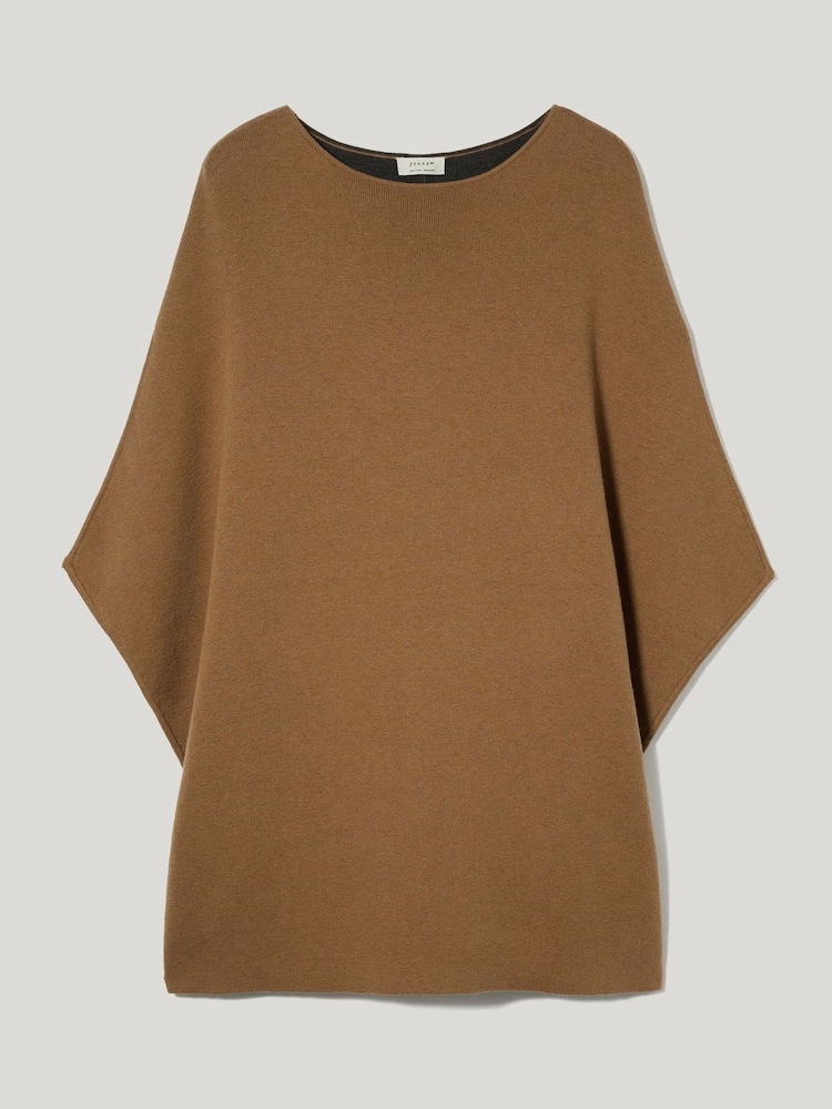 Jigsaw Brown Double Face Knit Poncho - Image 7 of 7
