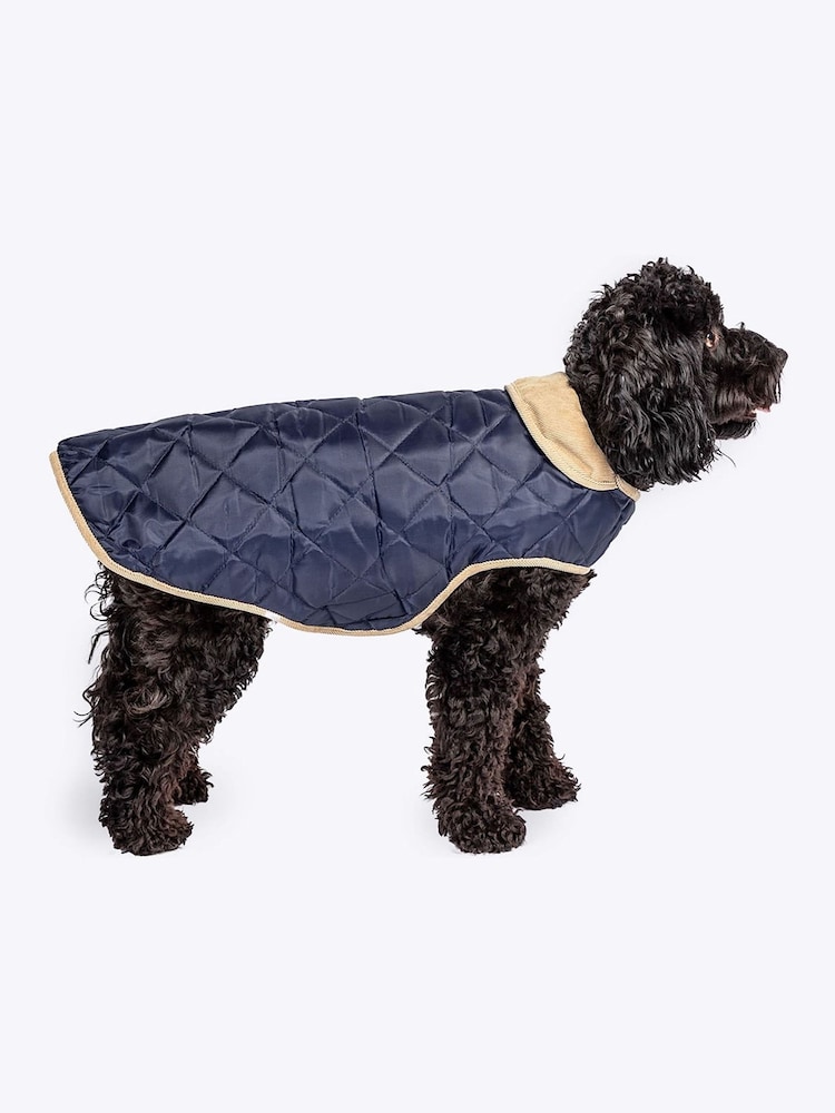 Danish Designs Navy Quilted Dog Coat - Image 2 of 5